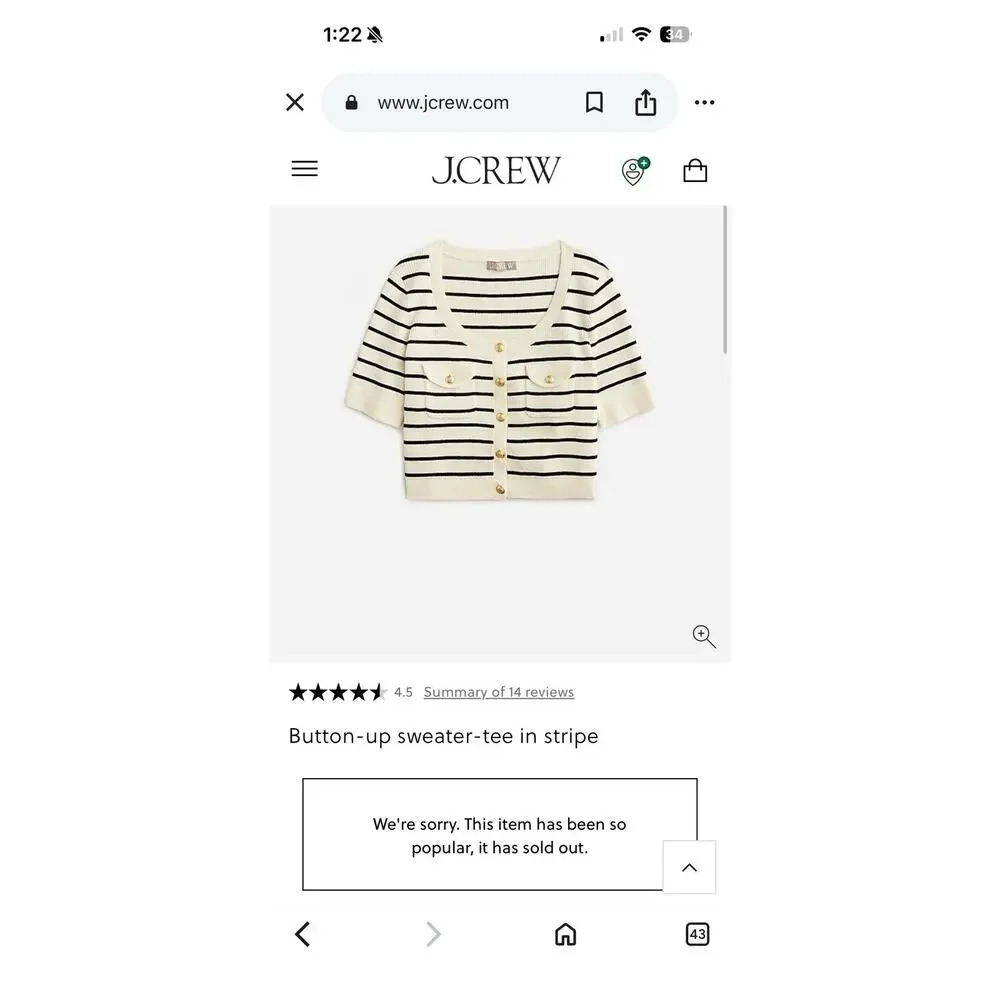 J Crew Sweater Cardigan Women XL Button Up Knit Sweater Tee Merlino Wool Black - Picture 8 of 8